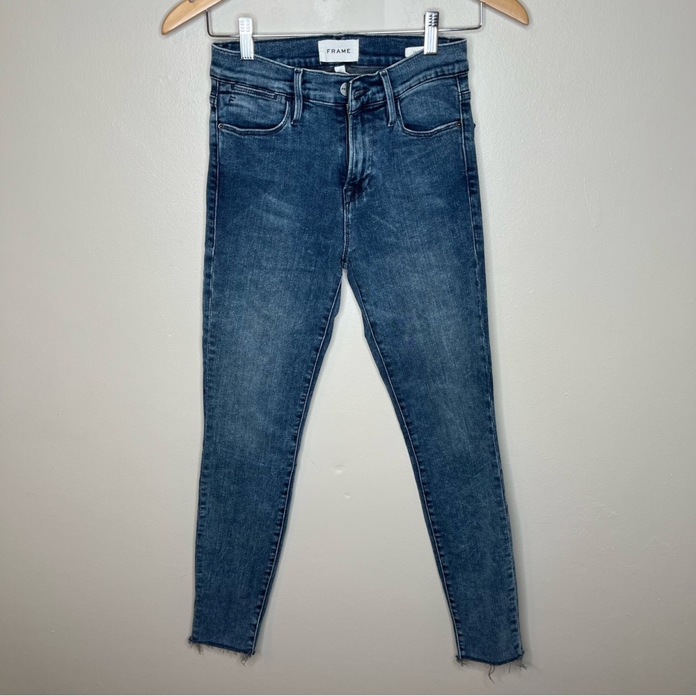 FRAME denim le high skinny medium wash jeans size 26